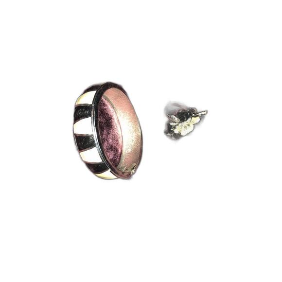 Navy blue, cream, silver bracelet and ring size 9 - Picture 2 of 5